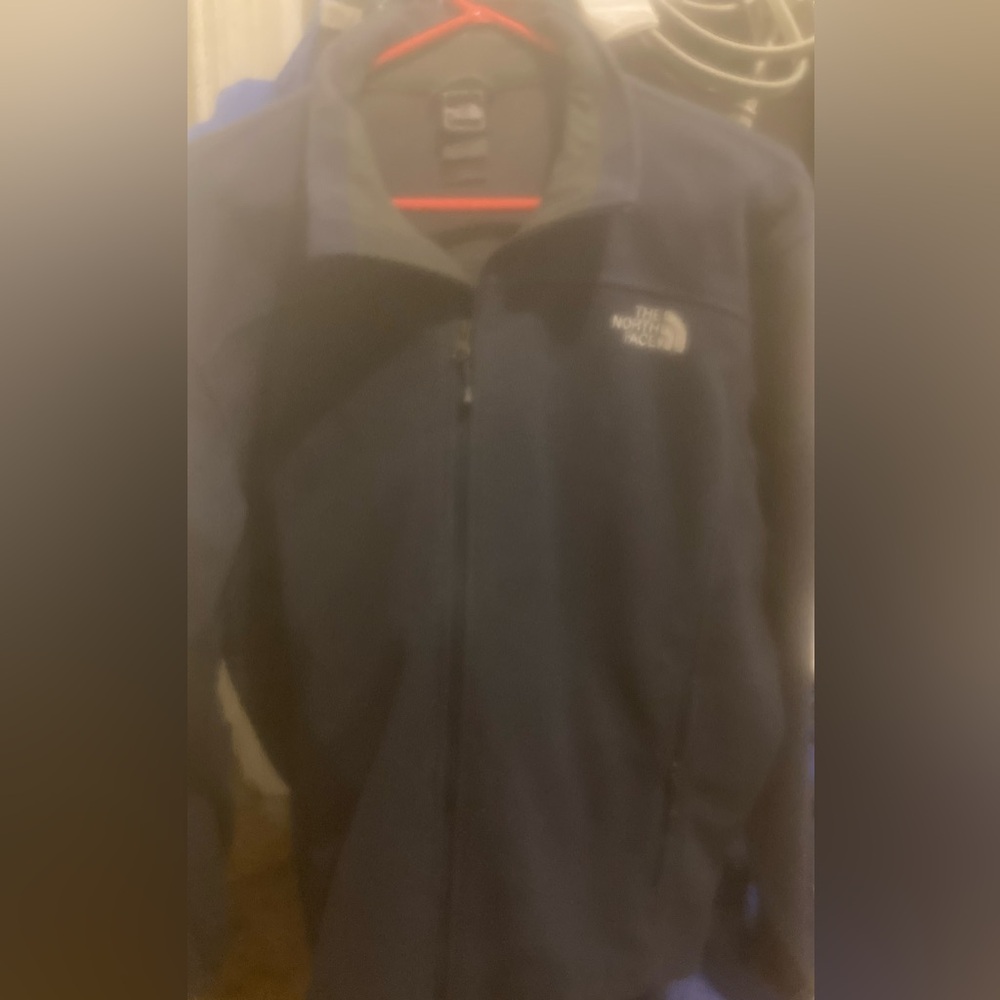 Mens The North Face Navy Blue Fleece jacket size Large good condition